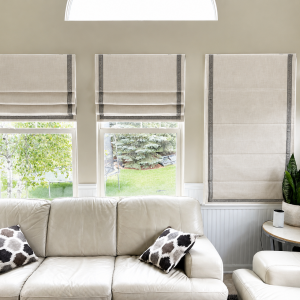 Custom Roman Shades. Any size .