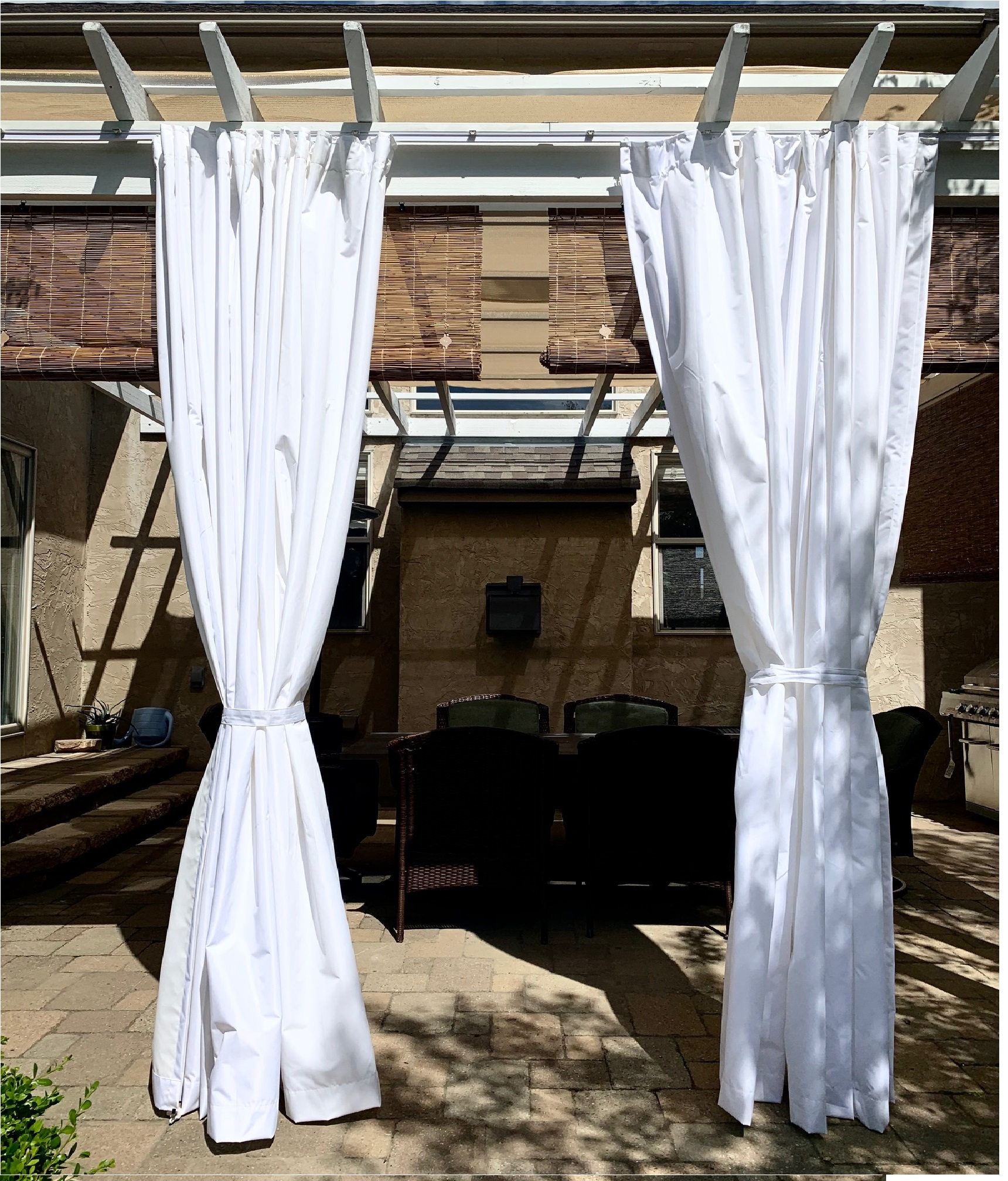 Custom Outdoor Curtains with Large #12 Grommets (Recommended)