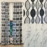 Ikiriska Hand-Dyed Ombre Sheer Curtains (White To Navy) - 100" Wide X 144" Long, Custom Made With Grommets